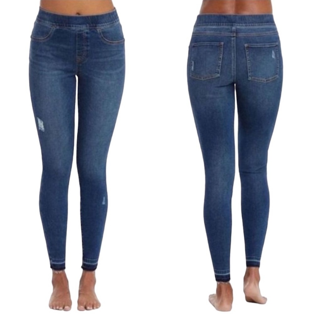 SPANX | Distressed Raw Hem Jeans Size Small